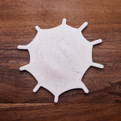 Handmade and customizable Halloween spiderweb cookie cutter dough cutout, perfect for fall parties, events, trick or treats, and gifting.