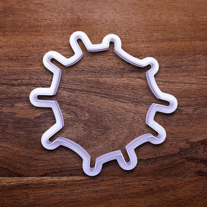 Handmade and customizable Halloween spiderweb cookie cutter, perfect for fall parties, events, trick or treats, and gifting.