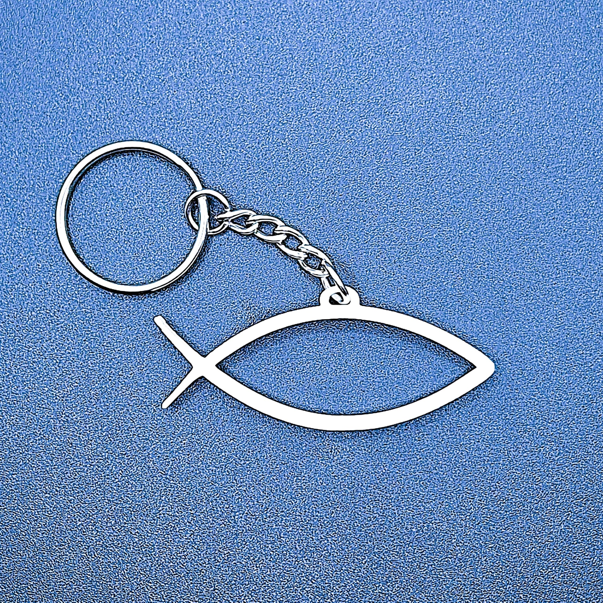 Christian Fish Keychain, handmade faith symbols for church groups, Bible studies, gifts, and daily inspiration.