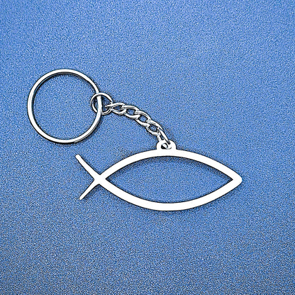 Christian Fish Keychain, handmade faith symbols for church groups, Bible studies, gifts, and daily inspiration.