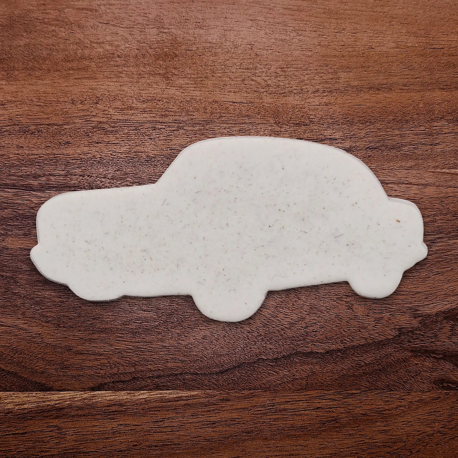 Handmade and customizable antique roadster car cookie cutter dough cutout, perfect for vintage car themed cookies, birthdays and gifting.