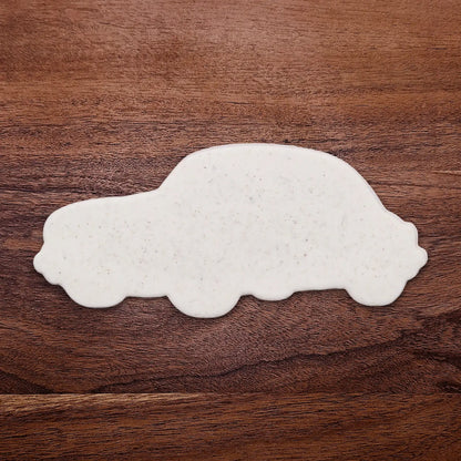 Handmade and customizable punch buggy car cookie cutter dough cutout, perfect for vintage car themed cookies, birthdays and gifting.
