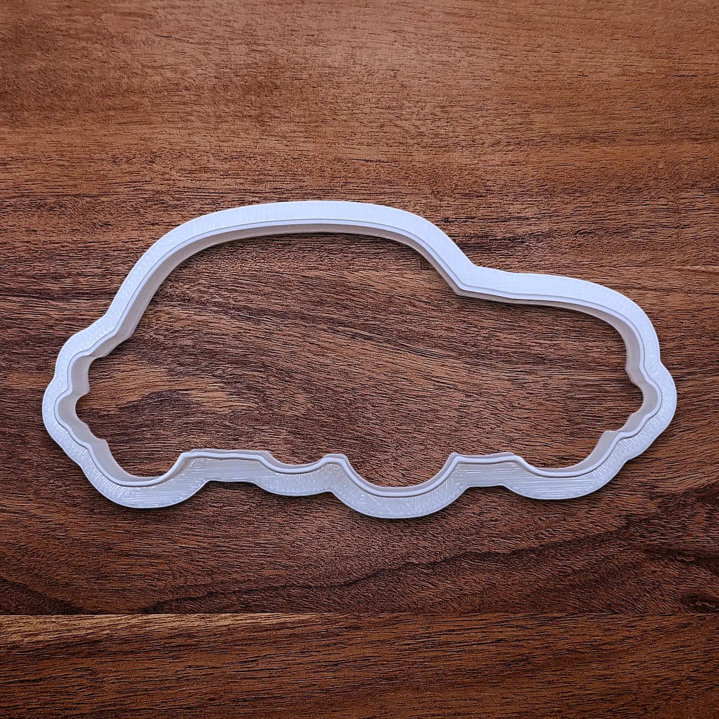 Handmade and customizable punch buggy car cookie cutter, perfect for vintage car themed cookies, birthdays and gifting.