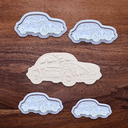 Bake nostalgic treats with this Vintage Car Cookie Cutter Set inspired by classic punch buggy vehicles. Perfect for themed parties, fondant, cookies, and creative baking projects.