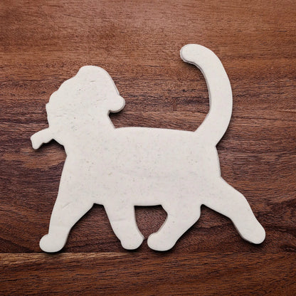 Funny Santa Hat Cat Butt Cookie Cutter dough cutout, available in a 3-piece set or individual sizes, perfect for baking, fondant, crafts, gag gifts and white elephant parties.