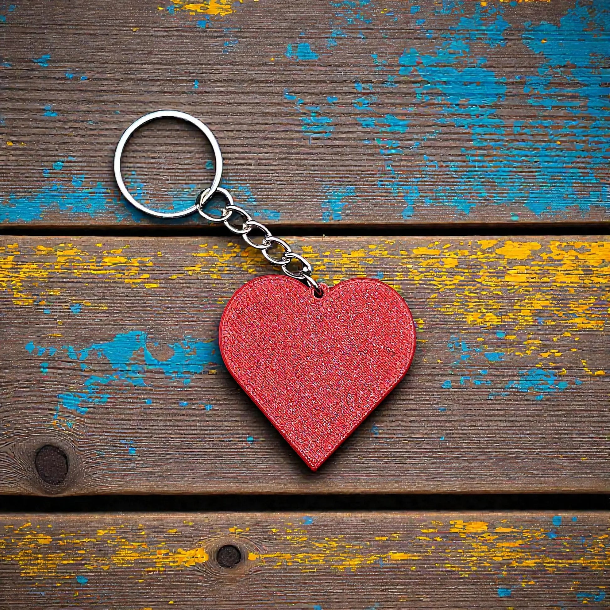 Handmade and customizable heart keychain, perfect for classroom prizes, Valentine's Day gifts, party favors for kids birthdays, baby showers and unique backpack charms.