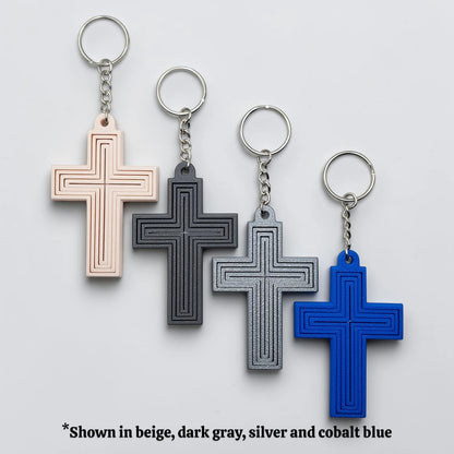 Articulated cross keychains in unique colors, ideal for personalized gifts, church events, VBS, and faith-based accessories.