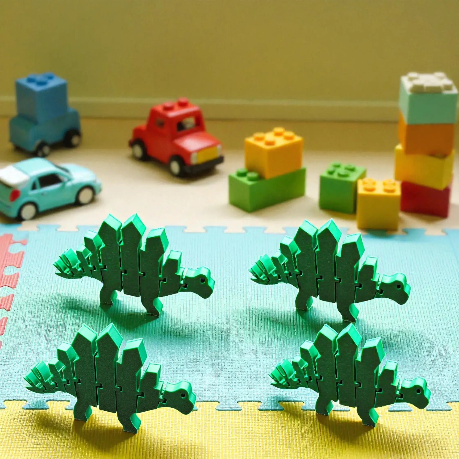 Articulated and customizable stegosaurus dino pretend play fidget, perfect for dinosaur lovers, sensory play, stress relief, and unique gifts.