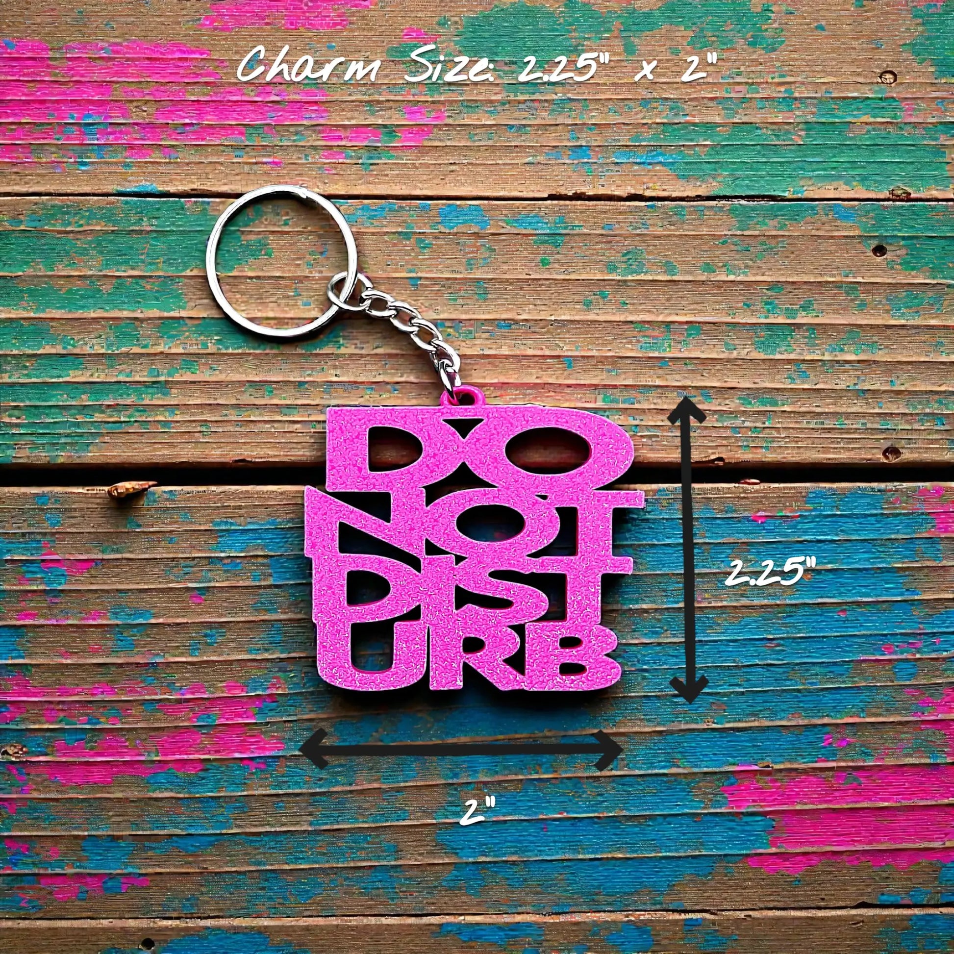 Handmade and customizable Do Not Disturb keychain, perfect gift for introverts or gamers.