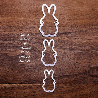 Bunny Rabbit Cookie Cutter Set and Stamp - Craft Fondant Baking Mold