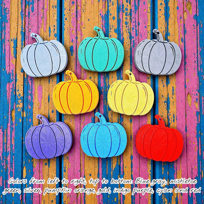 Handmade and customizable pumpkin keychains in assorted colors, ideal for fall themed party favors, cute bag charms, and classroom prizes.