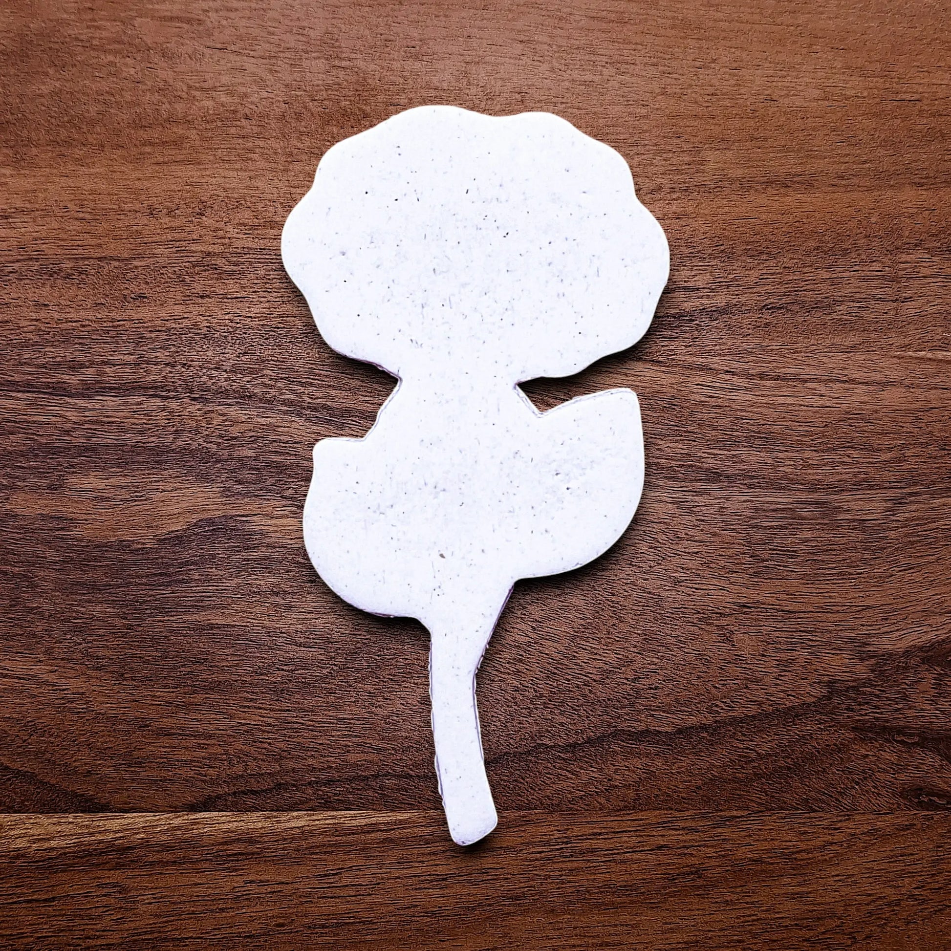 Handmade and customizable Rose Cookie Cutter dough cutout, perfect for spring events, romantic weddings, or special occasions.