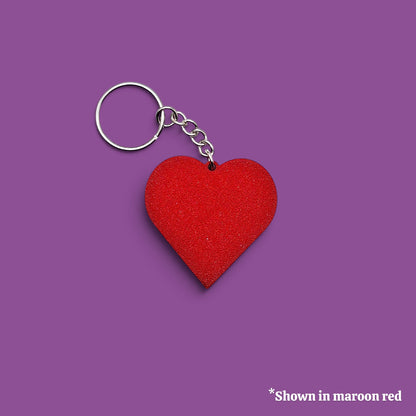 Handmade and customizable heart keychain, perfect for classroom prizes, Valentine's Day gifts, party favors for kids birthdays, baby showers and unique backpack charms.