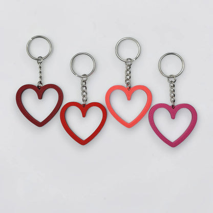Eco-friendly heart keychains, perfect for Valentine's Day gifts, wedding party favors, stocking stuffers and class prizes.