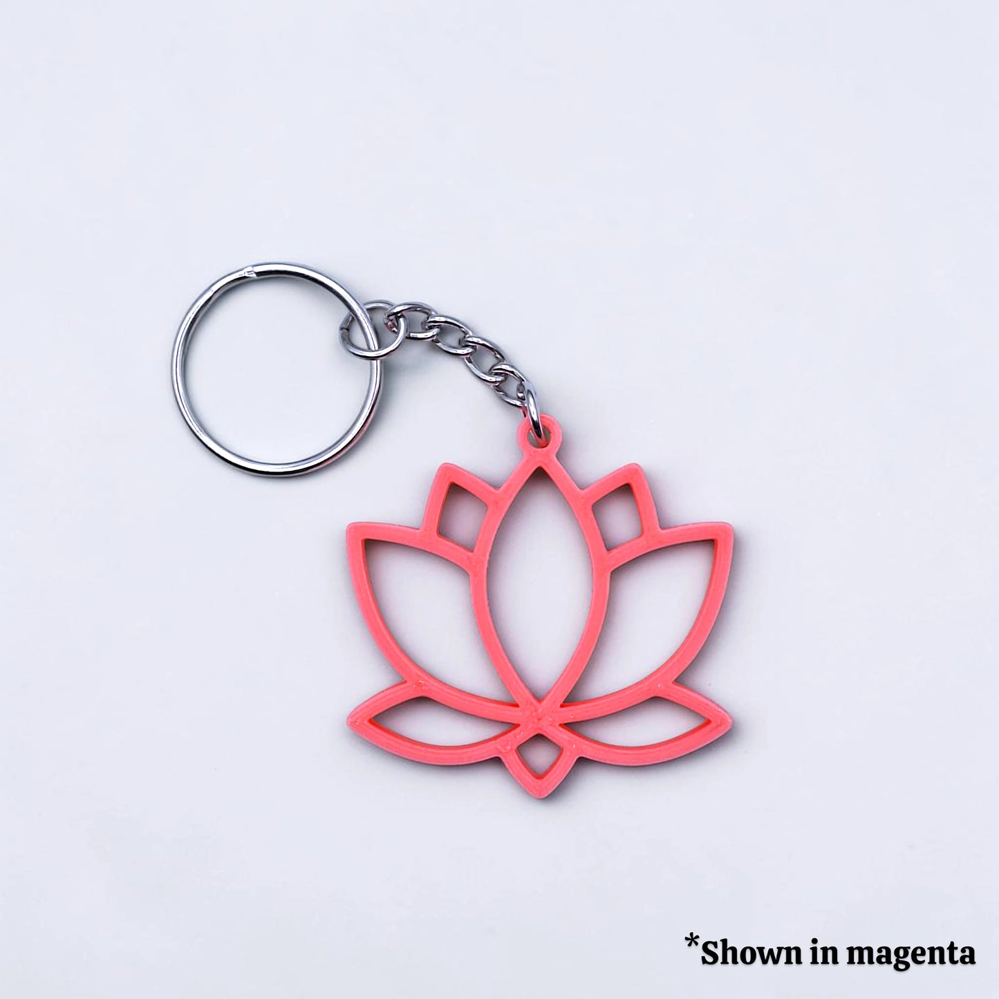 Lotus flower keychain, eco-friendly and handmade, perfect for spiritual gifts or mindful accessories.