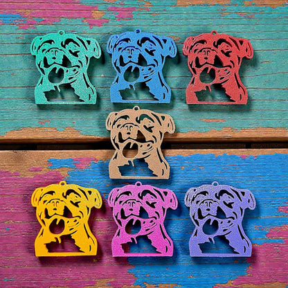 Handmade and customizable pit bull keychains, perfect for pittie owners, pitbull lovers, party favors, and unique bag charms.