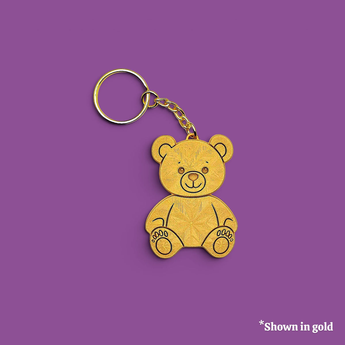 Colorful teddy bear keychain - handmade eco-friendly charms perfect for kids, baby showers, party favors, or animal-themed gifts.