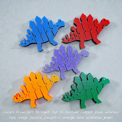 Articulated and customizable stegosaurus dino pretend play fidget toys, perfect for dinosaur lovers, sensory play, stress relief, and unique gifts.