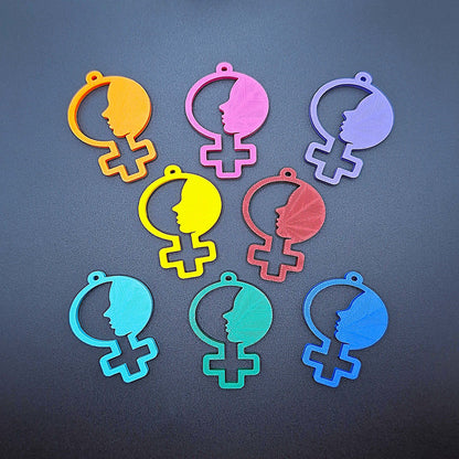 Women’s rights keychains, eco-friendly feminist charms perfect for bulk gifts, classroom rewards, rallies, and empowering event favors.