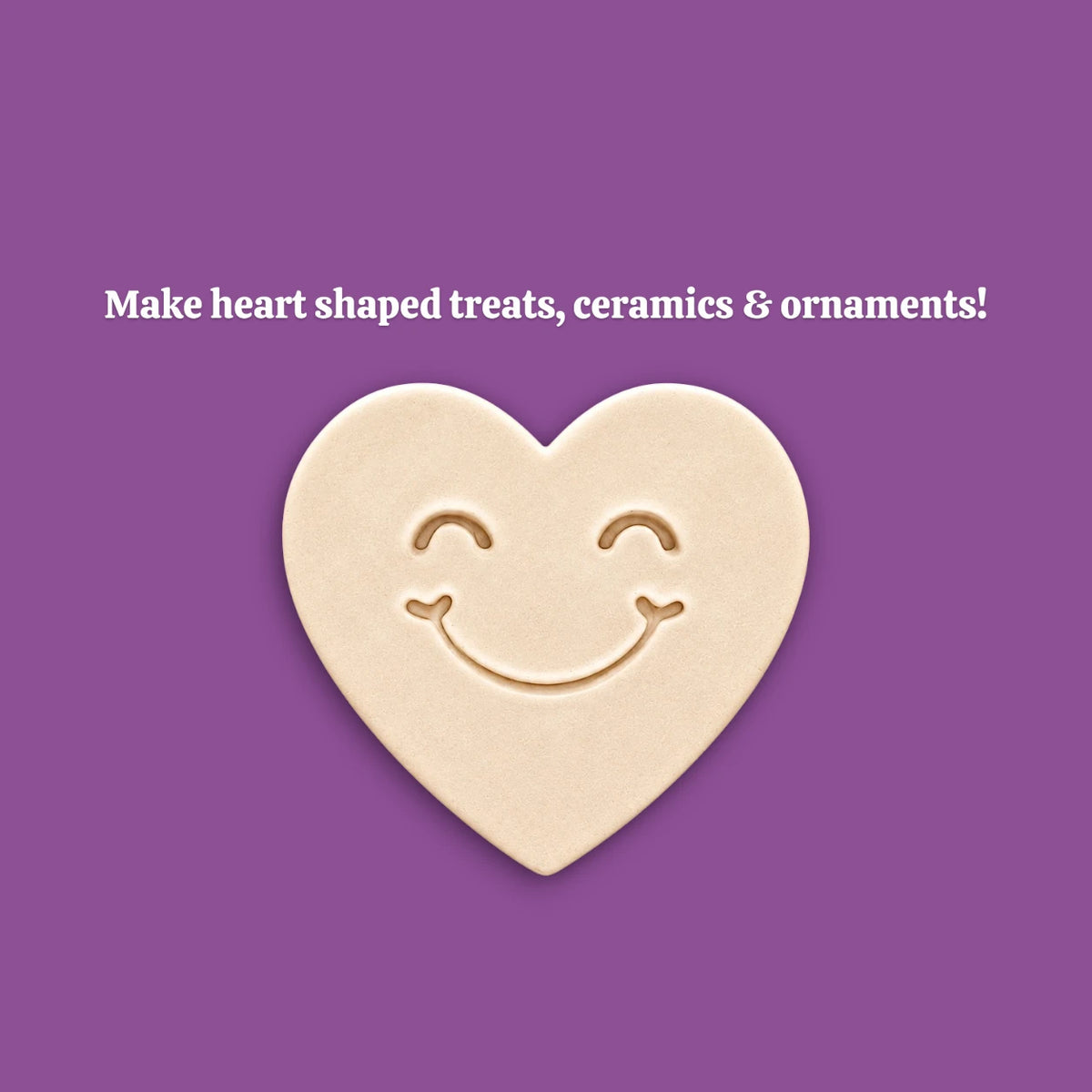 Handmade and customizable heart cookie cutter dough cutout and imprint, perfect for Valentine's Day baking, sweet treats and party favor creations.