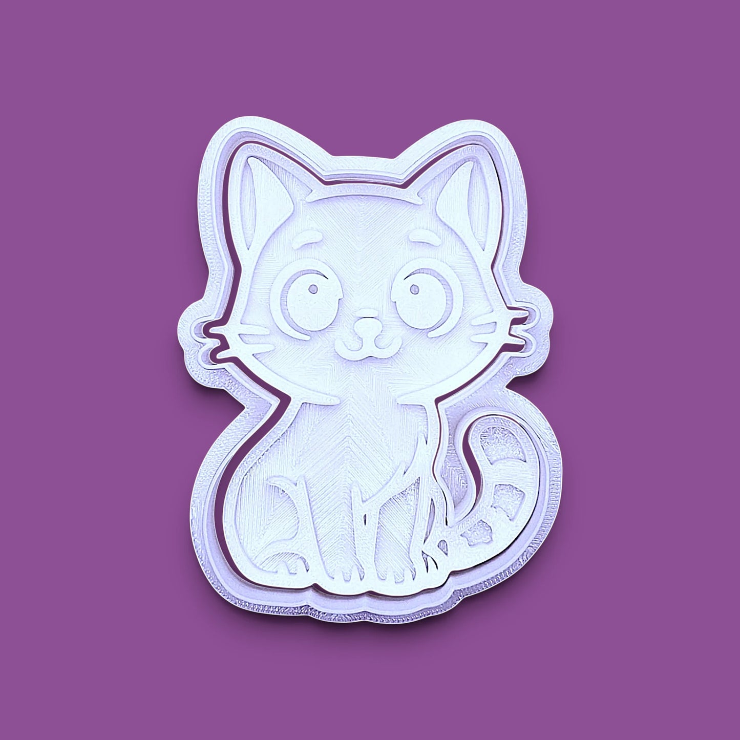 Cat Cookie Cutter Set and Stamp – Kitty Craft Clay Fondant Baking Mold