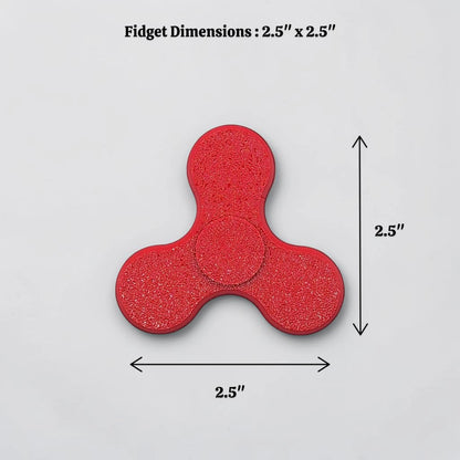 Fidget spinner with dimensions, perfect for party favors, birthday gifts and classroom rewards. Customizable in 30 unique colors.