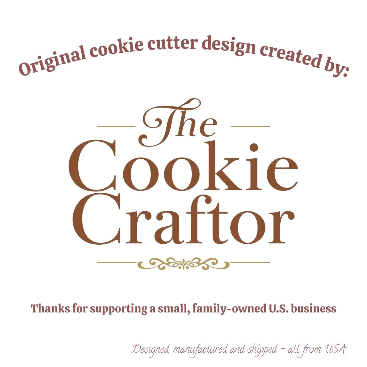 Photo showing that this cookie cutter design is original to The Cookie Craftor