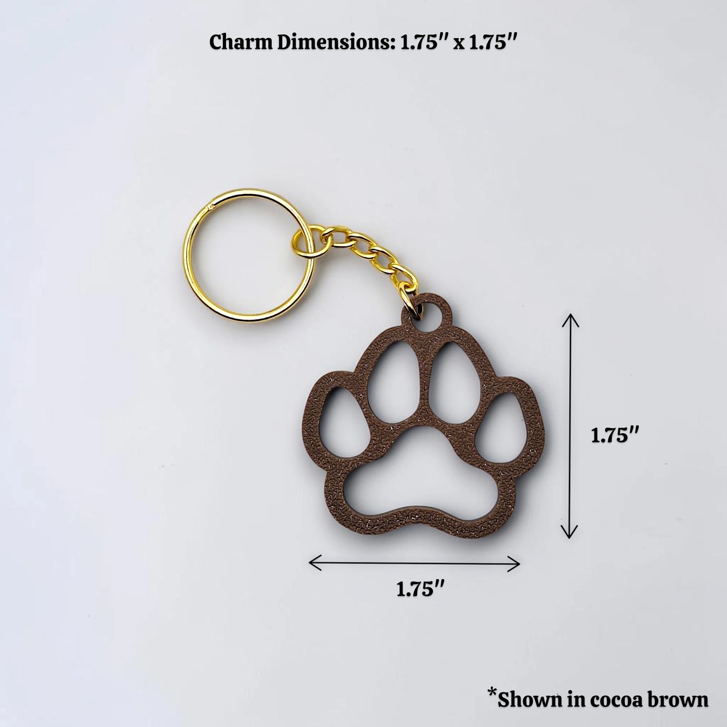 Handmade and customizable paw keychain, ideal for honoring pets, gifting to animal lovers, or everyday use.