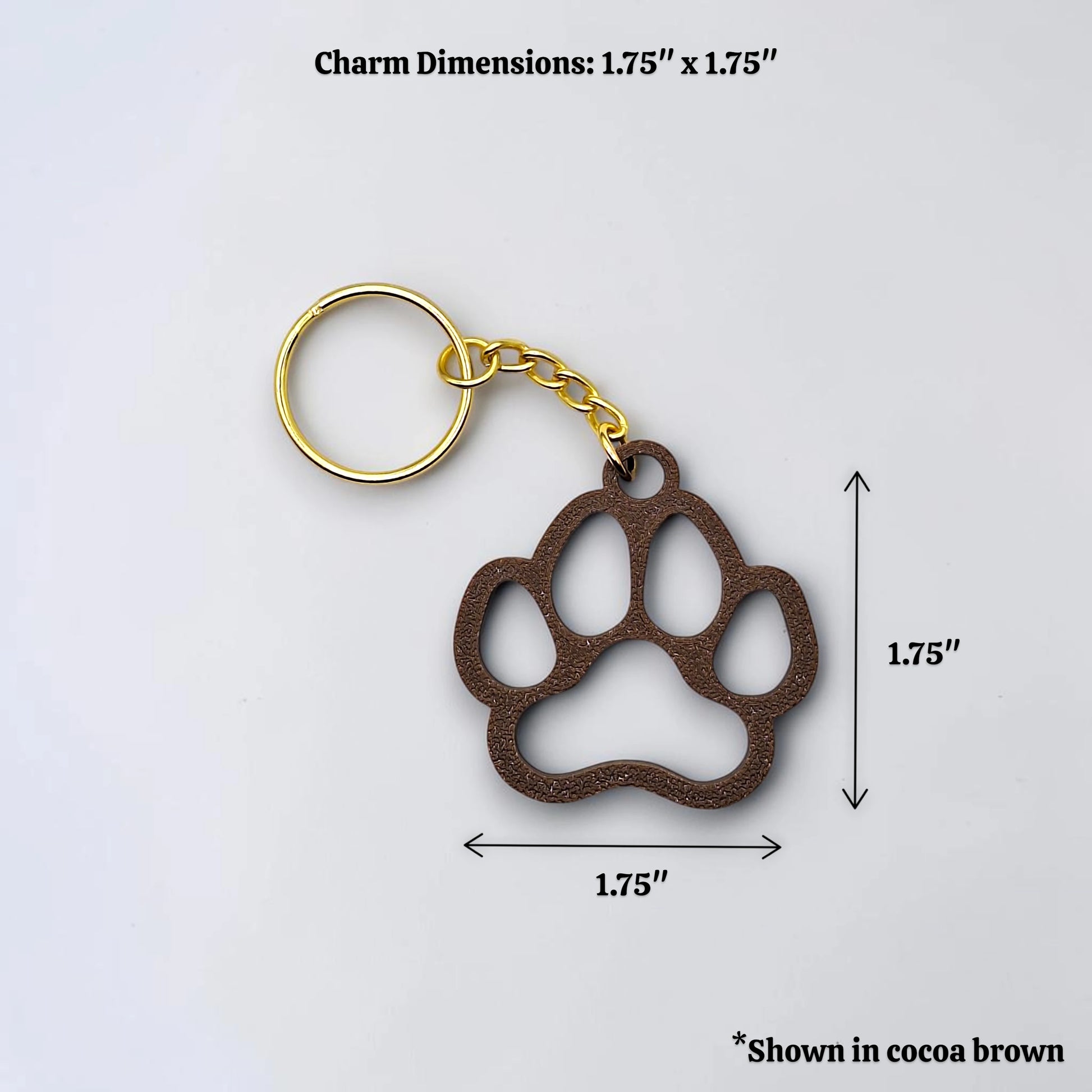 Handmade and customizable paw keychain, ideal for honoring pets, gifting to animal lovers, or everyday use.