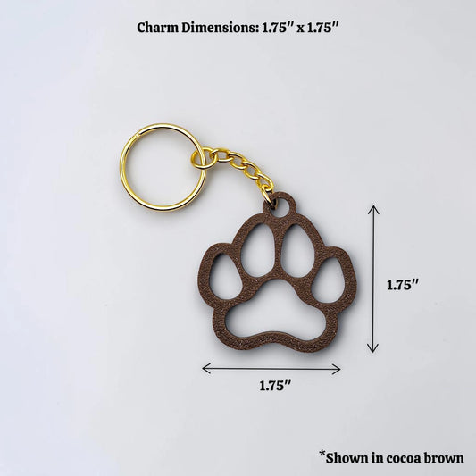 Handmade and customizable paw keychain, ideal for honoring pets, gifting to animal lovers, or everyday use.