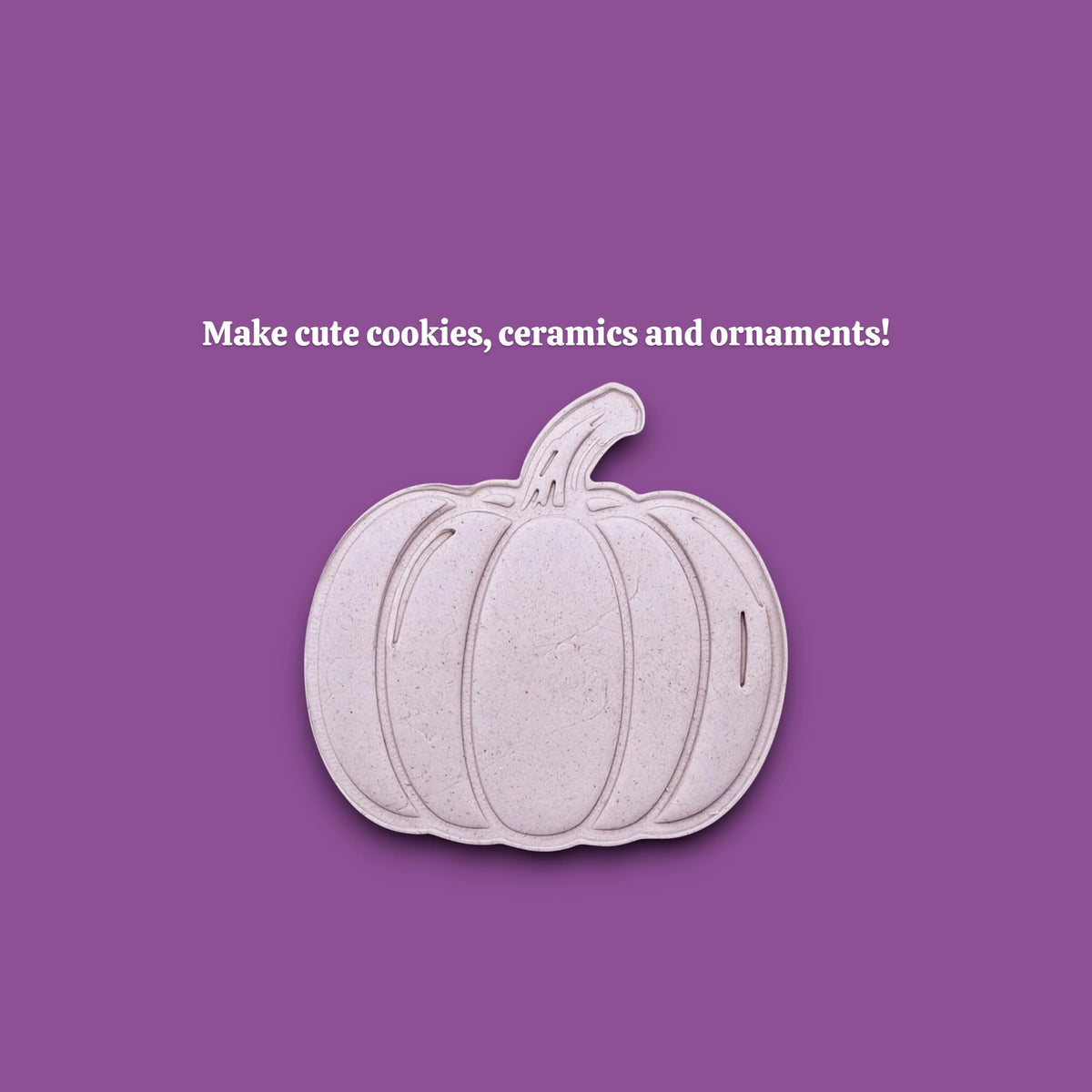 Pumpkin cookie cutter cutout, perfect for fall, Halloween, and Thanksgiving-themed baking or crafts.