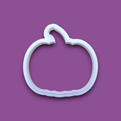 Customizable pumpkin cookie cutter, perfect for fall, Halloween, and Thanksgiving-themed baking or crafts.