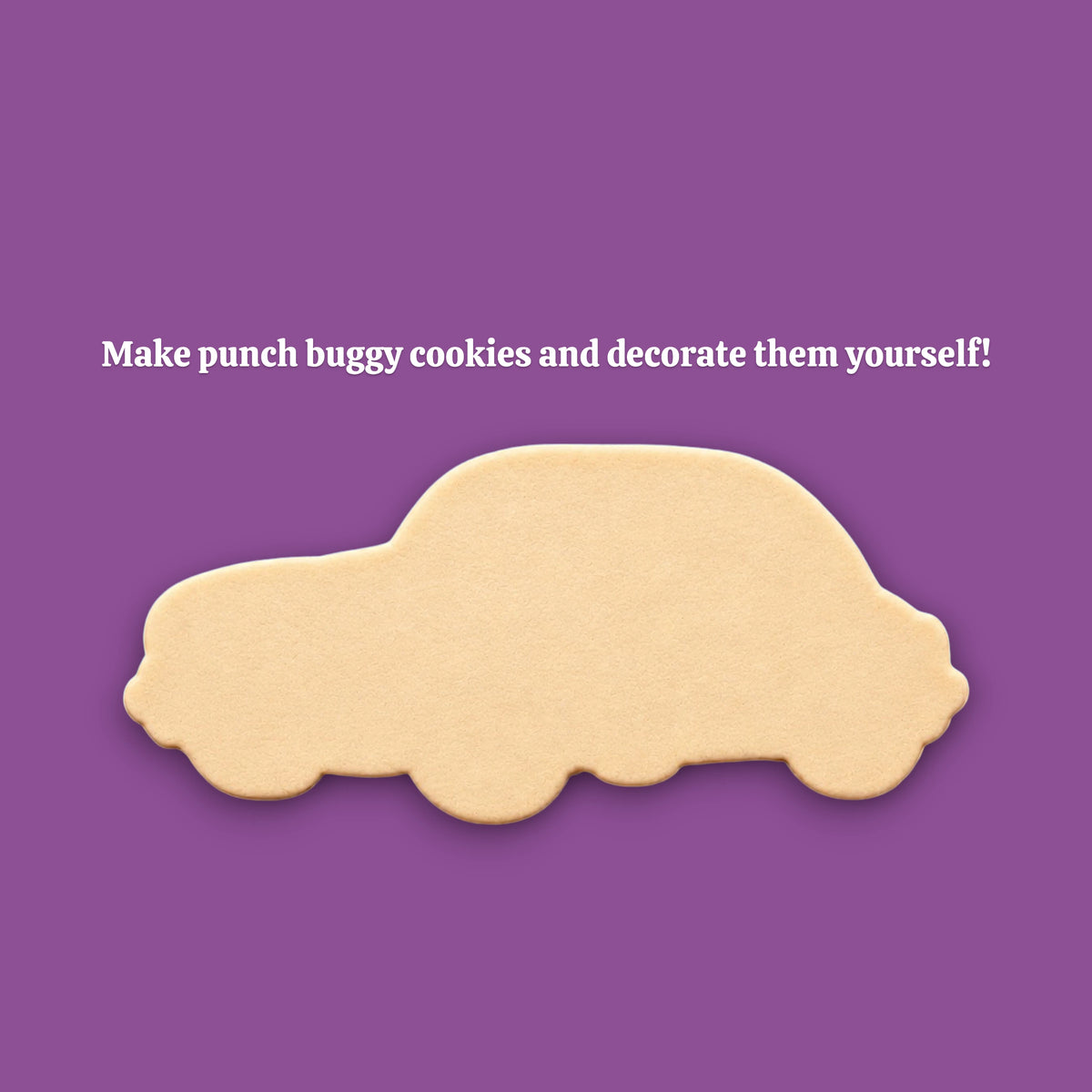 Vintage punch buggy car cookie cutter dough cutout, perfect for car themed birthdays, ceramics, ornaments and clay projects.