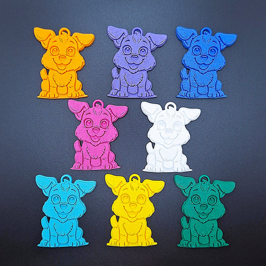 Cartoon puppy keyring, lightweight eco-friendly dog accessory, ideal for pet lovers, shelter volunteers, and thoughtful animal-themed gifts.