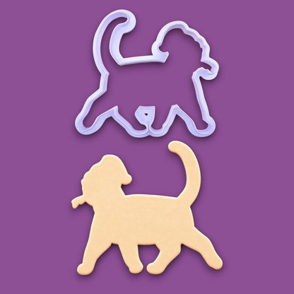 Cat Butt Santa Hat Cookie Cutter & Stamp Set - Ceramic & Fondant Mold