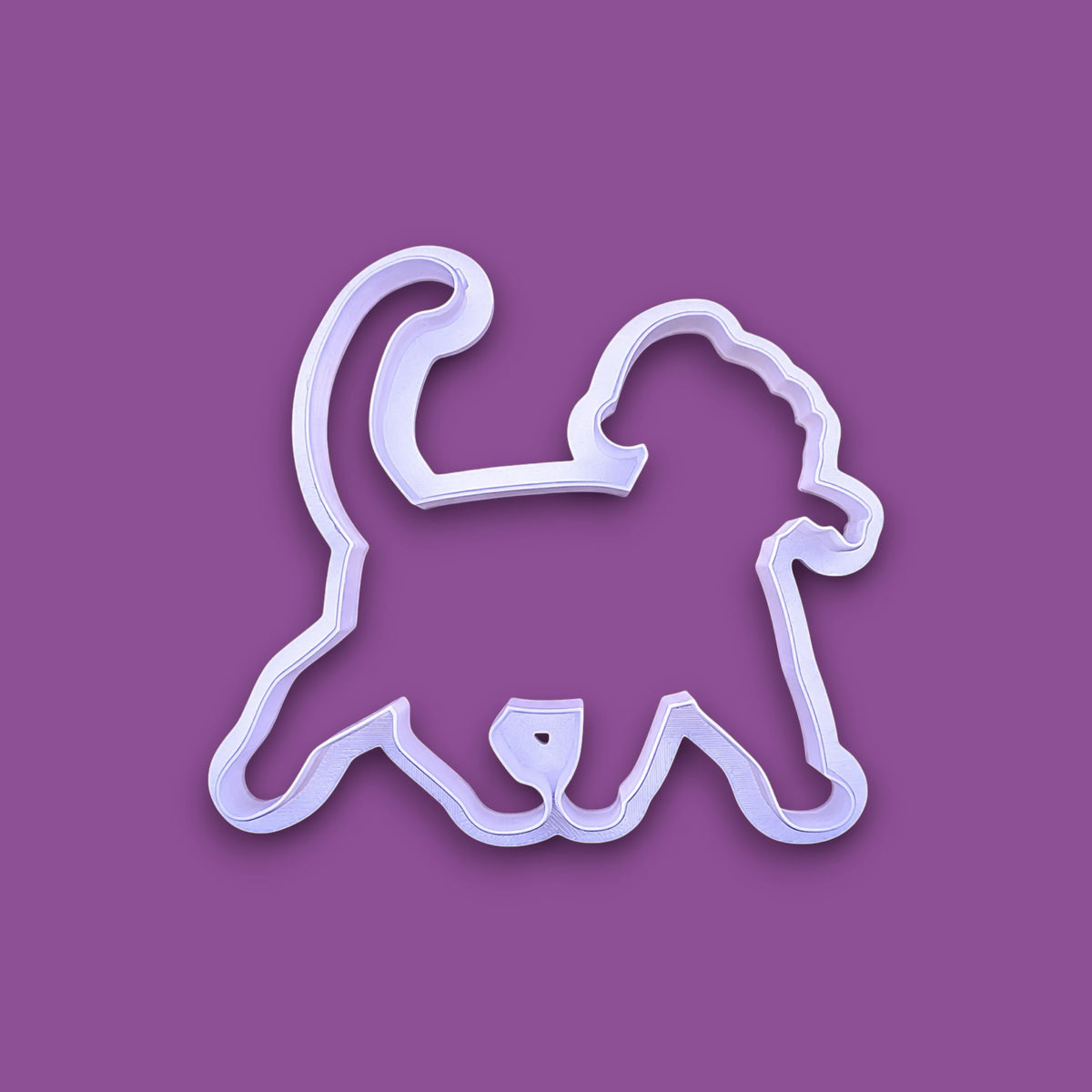 Cat Butt Santa Hat Cookie Cutter & Stamp Set - Ceramic & Fondant Mold
