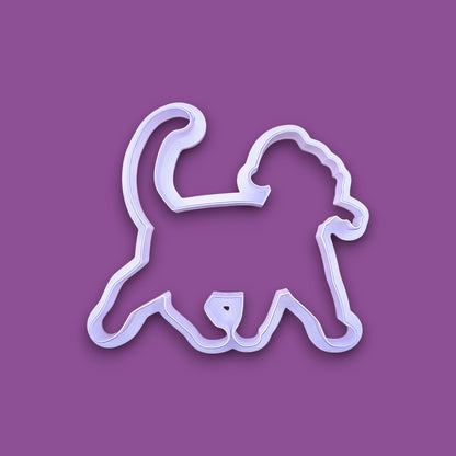 Cat Butt Santa Hat Cookie Cutter & Stamp Set - Ceramic & Fondant Mold