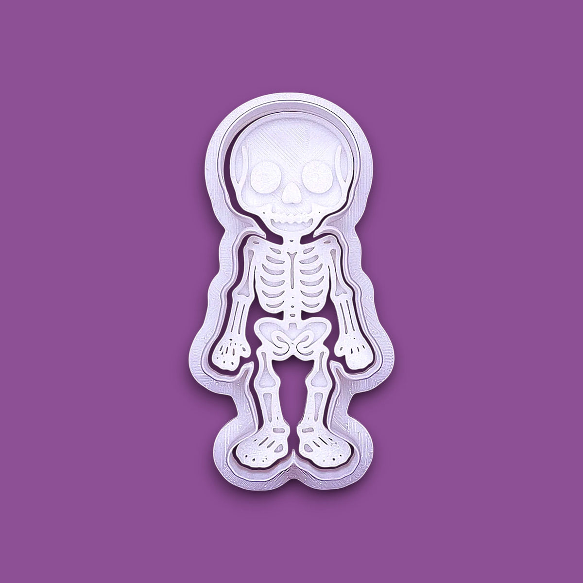 Skeleton Cookie Cutter and Stamp Set - Halloween Craft & Fondant Mold