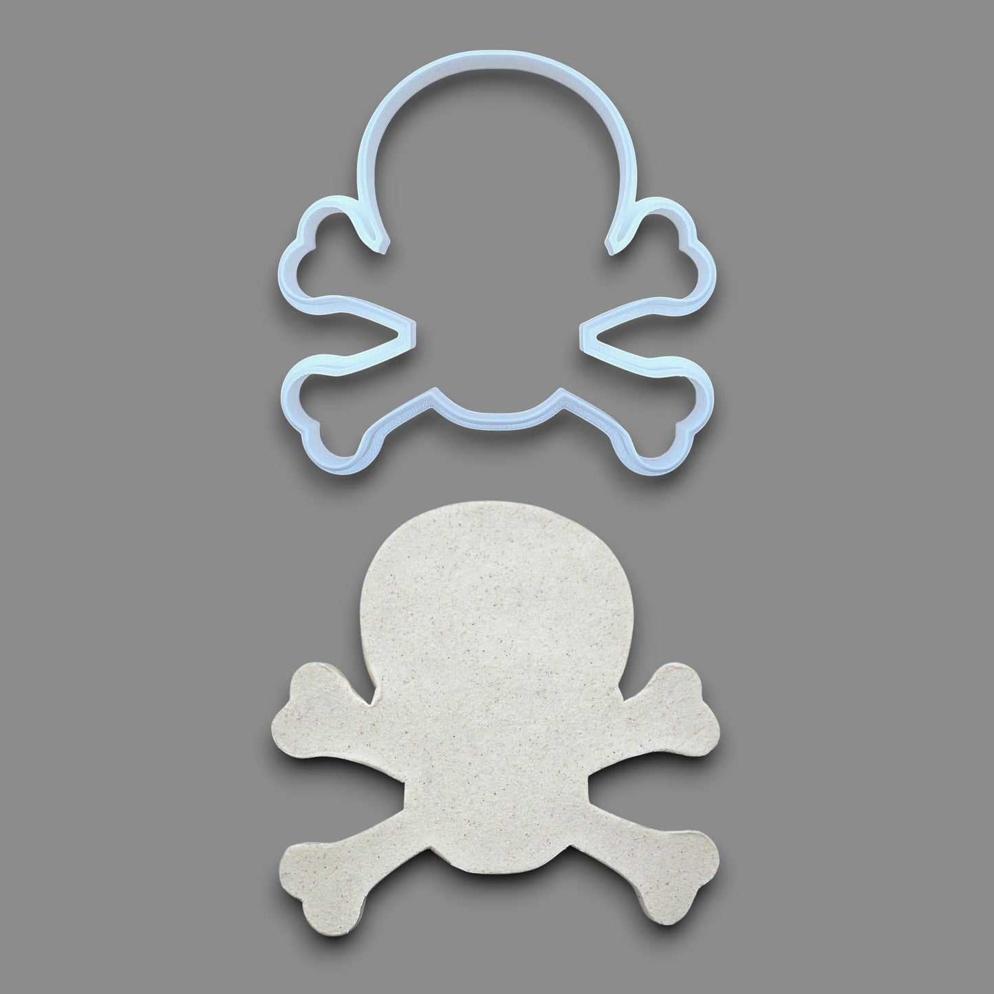 Skull and Bones Cookie Cutter or Stamp Set - Pirate Craft & Clay Mold