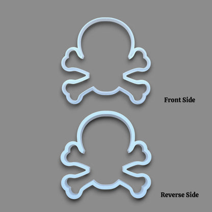 Skull and Bones Cookie Cutter or Stamp Set - Pirate Craft & Clay Mold