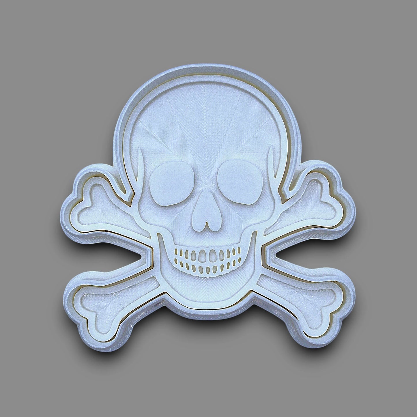 Skull and Bones Cookie Cutter or Stamp Set - Pirate Craft & Clay Mold