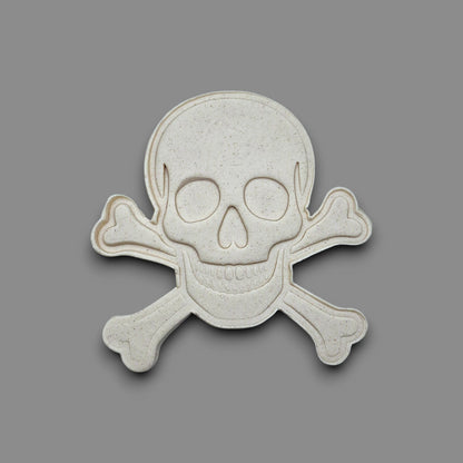 Skull and Bones Cookie Cutter or Stamp Set - Pirate Craft & Clay Mold