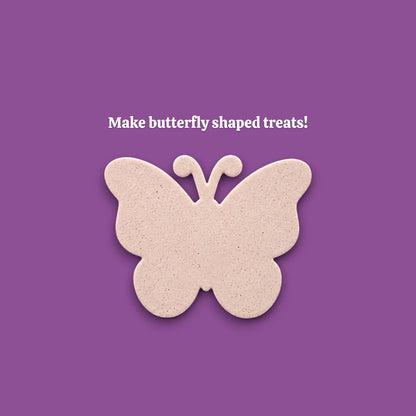Handmade and customizable butterfly cookie cutter stamp dough cutout, perfect for spring baking, garden party treats, birthdays, events, weddings, fondant decorations, and cookie designs.