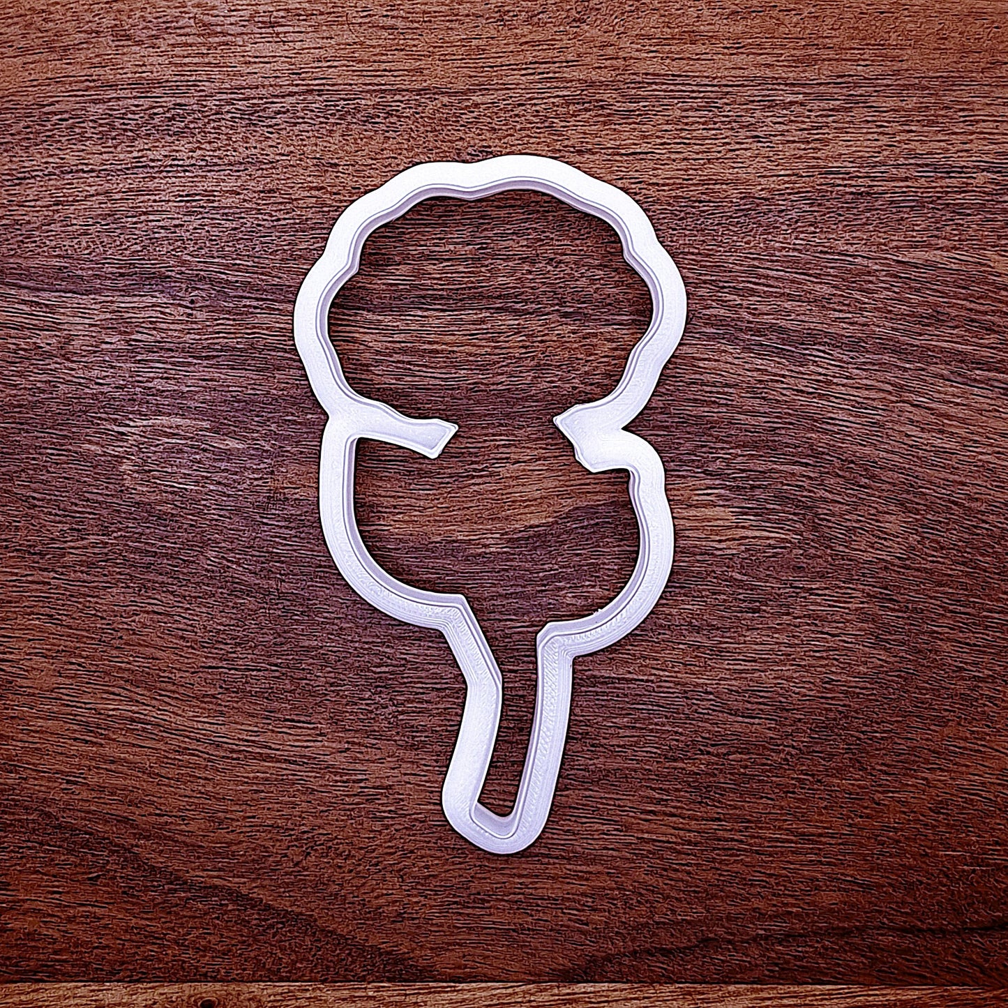 Rose cookie cutter without stamp for simple floral cookies, fondant work, or clay crafts—custom size and color available for spring baking fun.