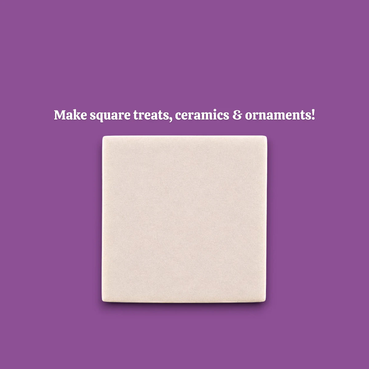 Square cookie cutter dough cutout, perfect for fondant, dough, clay, ceramics and fondant.