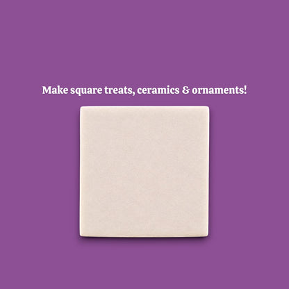 Square cookie cutter dough cutout, perfect for fondant, dough, clay, ceramics and fondant.