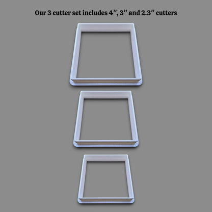 Square cookie cutter set, perfect for fondant, dough, clay, ceramics and fondant.