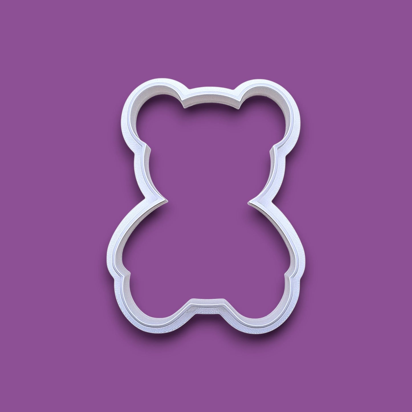 Handmade and customizable teddy bear cookie cutter — perfect for standout cookies at Valentine's Day parties or gifting.