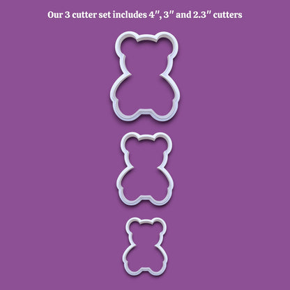 Customizable teddy bear cookie cutter set — perfect for standout cookies at Valentine's Day parties or gifting.