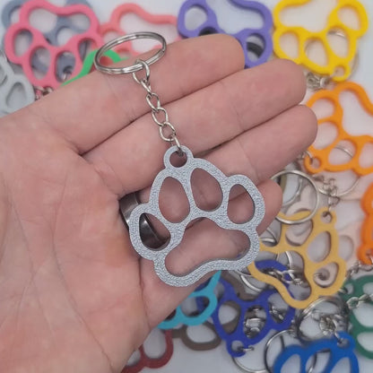 Paw Print Keychain – Cute Cat and Dog Lover Key and Bag Charm